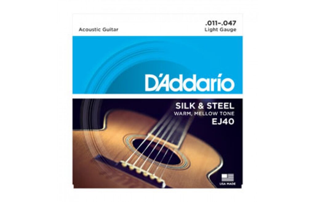 D'addario Acoustic Guitar String EJ40 Silk & Steel Folk Guitar - 11- 47