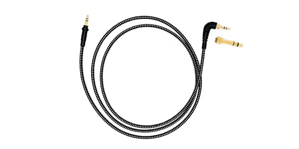AIAIAI C76 – 1.5m Straight Black and White Woven Headphone Cable
