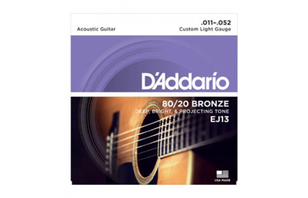 D'addario 80/20 Bronze Acoustic Guitar Strings - Custom Light - 11-52
