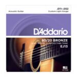 D'addario 80/20 Bronze Acoustic Guitar Strings - Custom Light - 11-52