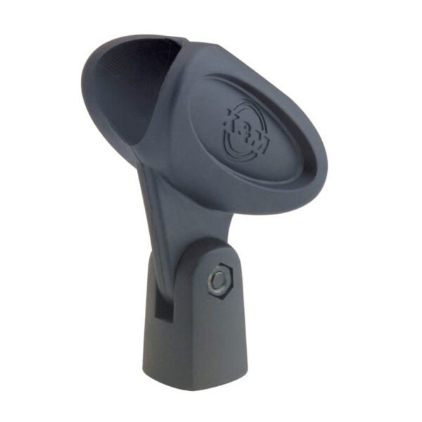 K&M 3/8 and 5/8" Wired Microphone Clip - Black