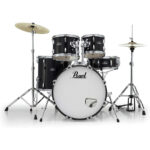 Pearl Road Show 5pc Drum Set With Cymbal & Hardware Jet Black