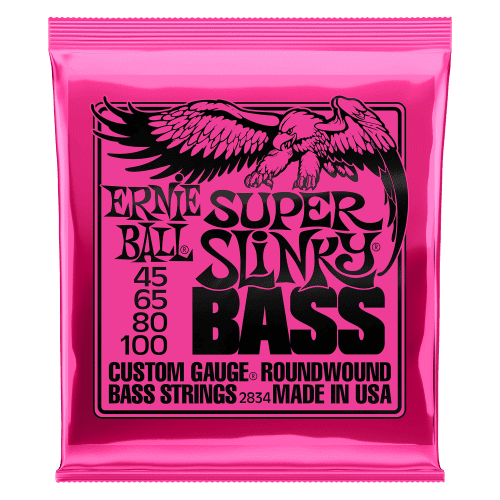 Ernie Ball Super Slinky Nickel Wound Electric Bass Strings - 45-100 Gauge - P02834Ernie Ball Super Slinky Nickel Wound Electric Bass Strings - 45-100 Gauge - P02834