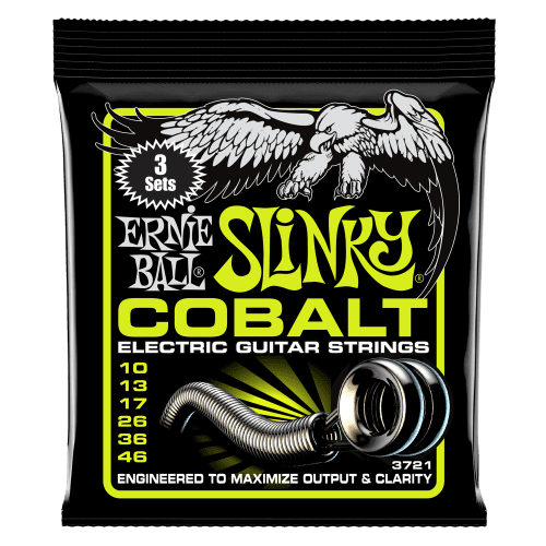 Ernie Ball Regular Slinky Cobalt Electric Guitar Strings 3 Pack - 10-46 Gauge- P03721