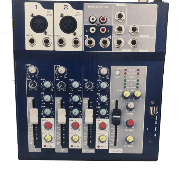 4 Channel Live Mixer Built in effect Processor