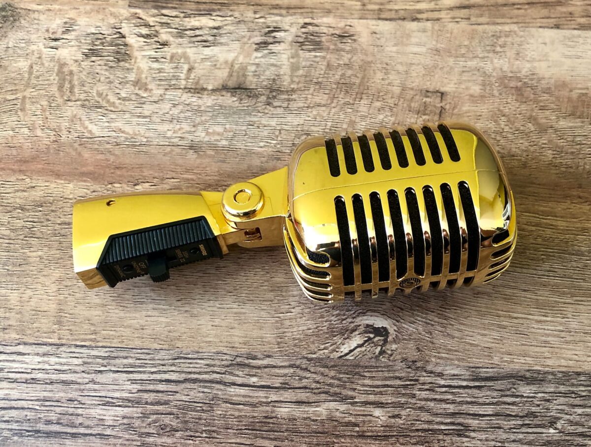 SHURE 55SH SERIES II GOLD Plated Dynamic Supercardioid Microphone
