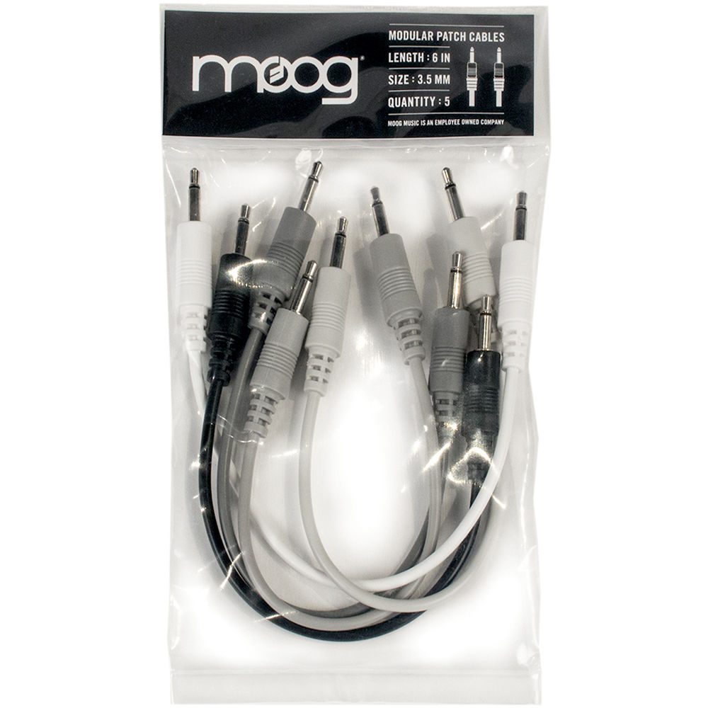Moog 6" Patch Cables for Mother-32 Synthesizer (5-Piece Set)