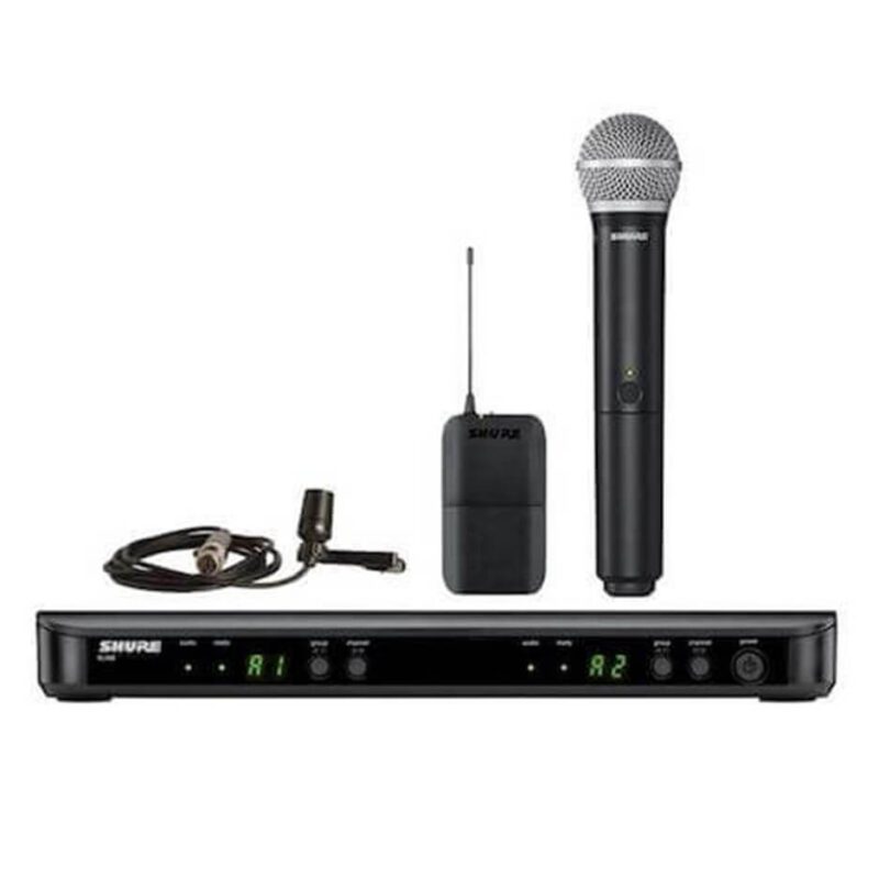 Shure BLX1288UKCVLX-K14 Wireless Combo System with PG58 Handheld and CVL Lavalier