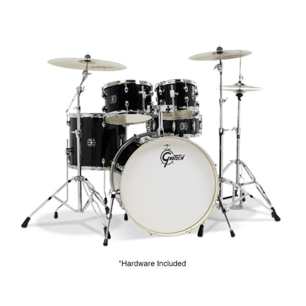 Gretsch Energy 5Pc Kit Black Finish with Hardware Pack, NO Cymbals