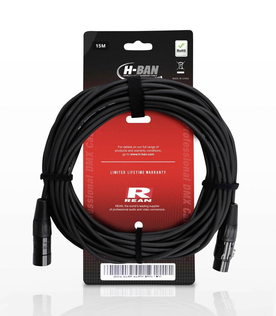 H-BAN XX3-D0-150 Lighting DMX Cable 3Pin 15 Meters