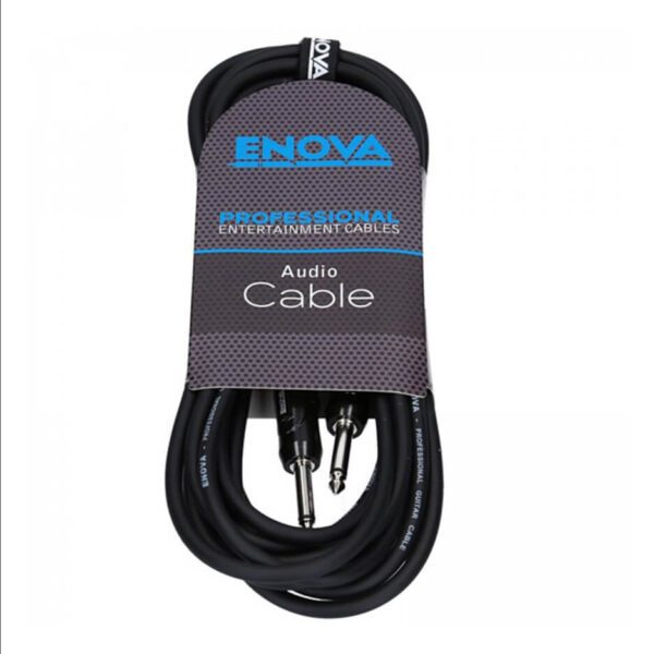 Enova EC-A1-PLMM2-3 3 Meters 1/4" Plug 2 Pole Jack - Jack Instrument Cable