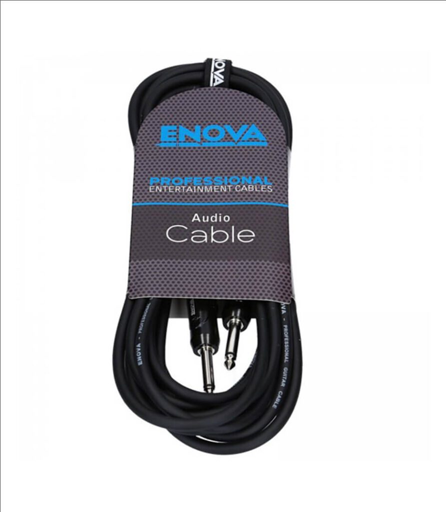 Enova EC-A1-PLMM2-3 3 Meters 1/4" Plug 2 Pole Jack - Jack Instrument Cable