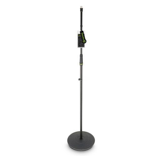 Gravity GMS23 Microphone Straight Stand with Round Base, Black