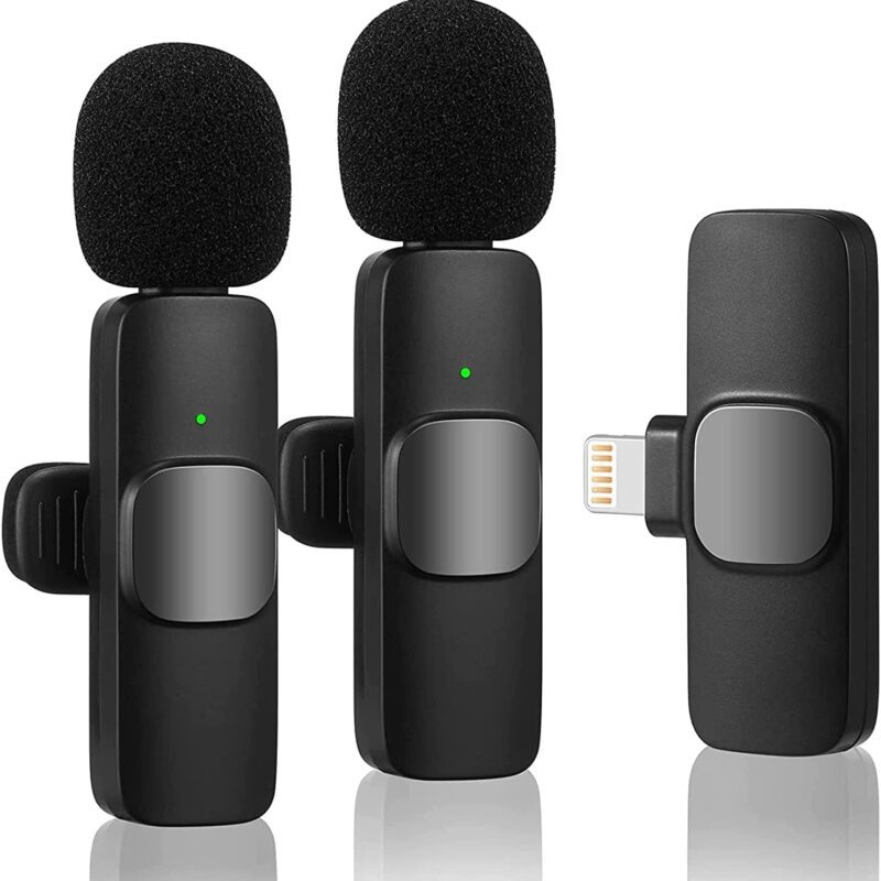 IMAGINEA K9 Wireless Collar Microphone Dual Lapel Lavalier Omnidirectional Mic