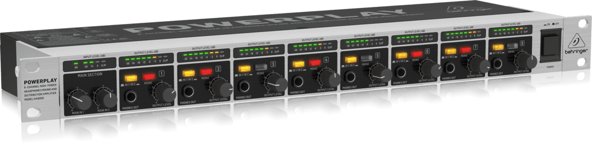 Behringer HA8000 V2 8-channel Headphone Mixing/Distribution Amplifier