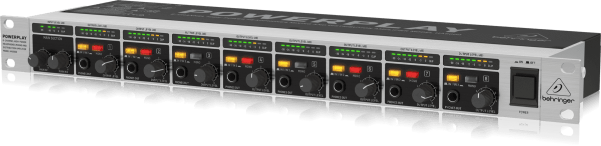Behringer HA8000 V2 8-channel Headphone Mixing/Distribution Amplifier