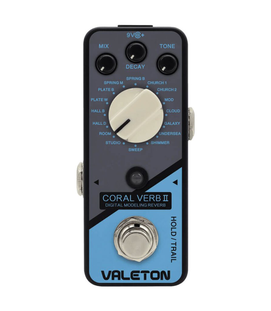 Valeton CRL-9 Coral Verb II Digital 16 Types Reverb Modeling Pedal