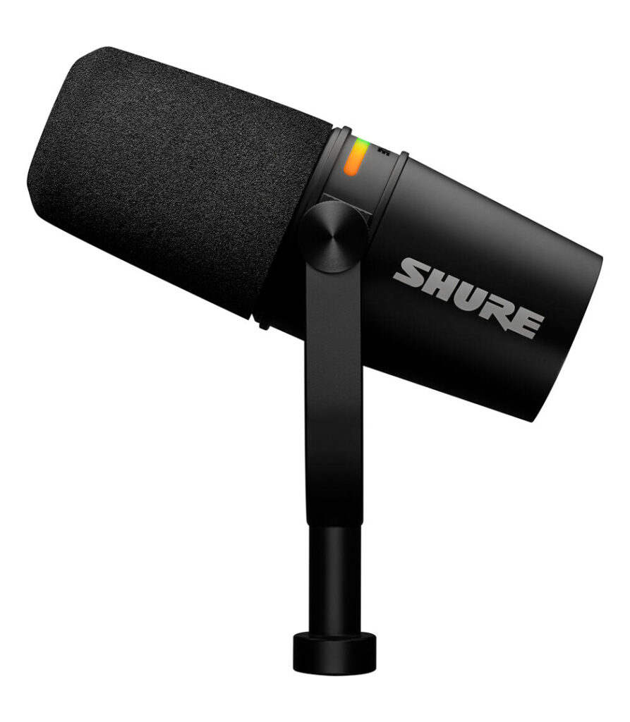 Shure MV7+ XLR/USB Podcasting Microphone, With a Customizable LED Touch Panel