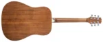 DELTA WOODS® DW-2™ SOLID TOP DREADNOUGHT ACOUSTIC GUITAR BACK VIEW