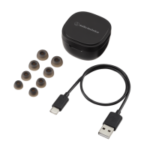 Audio-Technica ATH-SQ1TW Bluetooth Earphones - Black - Image 3
