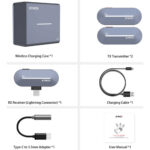 Synco P2L Miniature 2-Person Digital Wireless Microphone System with Lightning Connector for iPhones (Stone Blue, 2.4 GHz) - Image 5