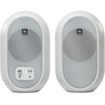JBL 1 Series 104-BT Compact Powered Desktop Reference Monitors with Bluetooth (White Matte)